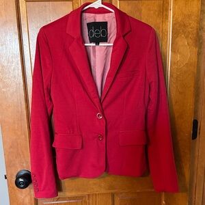 deb Red Notch Lapel Two-Button Blazer